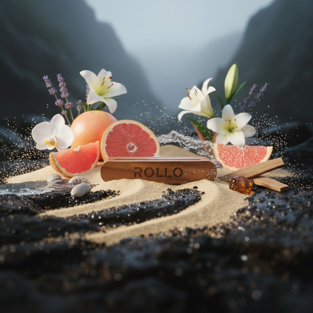 ROLLO medinis laikiklis su magnetu - Auksinis smėlis