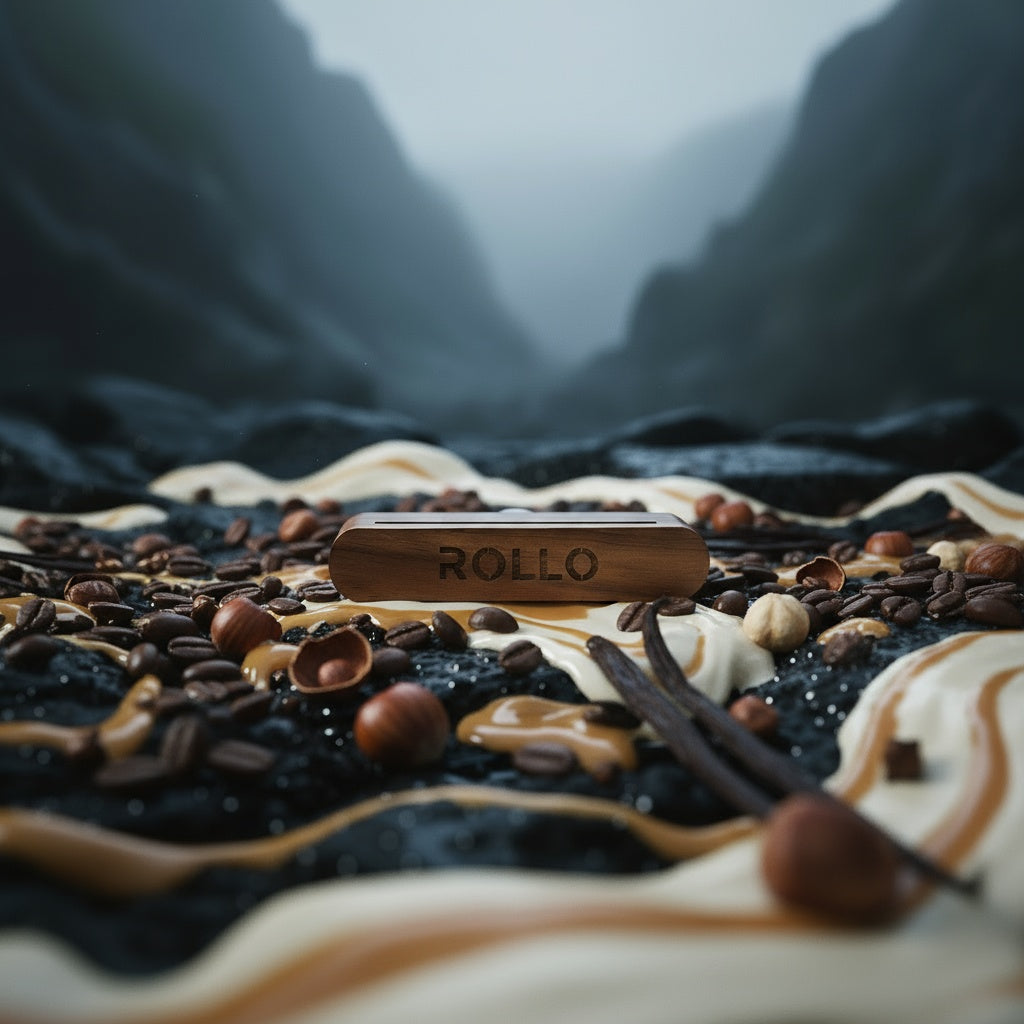 ROLLO medinis laikiklis su magnetu - Kava ir vanilė