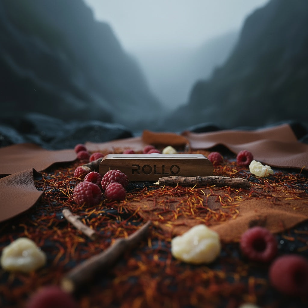 ROLLO medinis laikiklis su magnetu - Tuscan Leather stiliaus