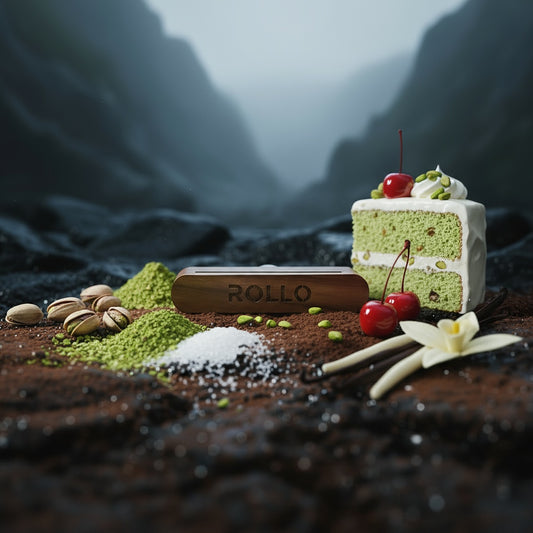 ROLLO medinis laikiklis su magnetu - Pistacinis pyragas