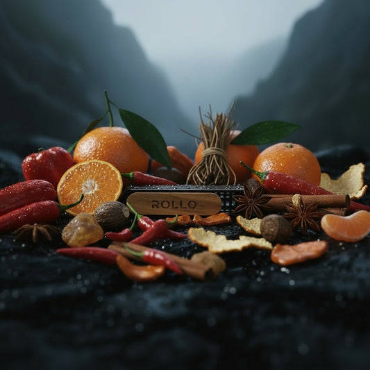 ROLLO metalinis laikiklis su magnetu - Mandarinas ir Čili Pipirai